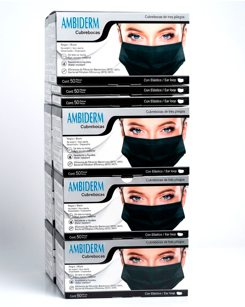 Cubrebocas Negro | Ambiderm | EWAFRA